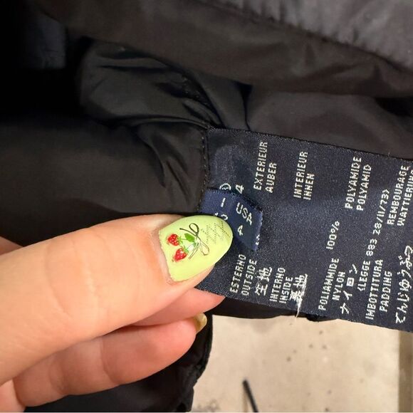 Add Down Black Puffer Jacket with Hood and Quilted Design - Picture 6 of 6